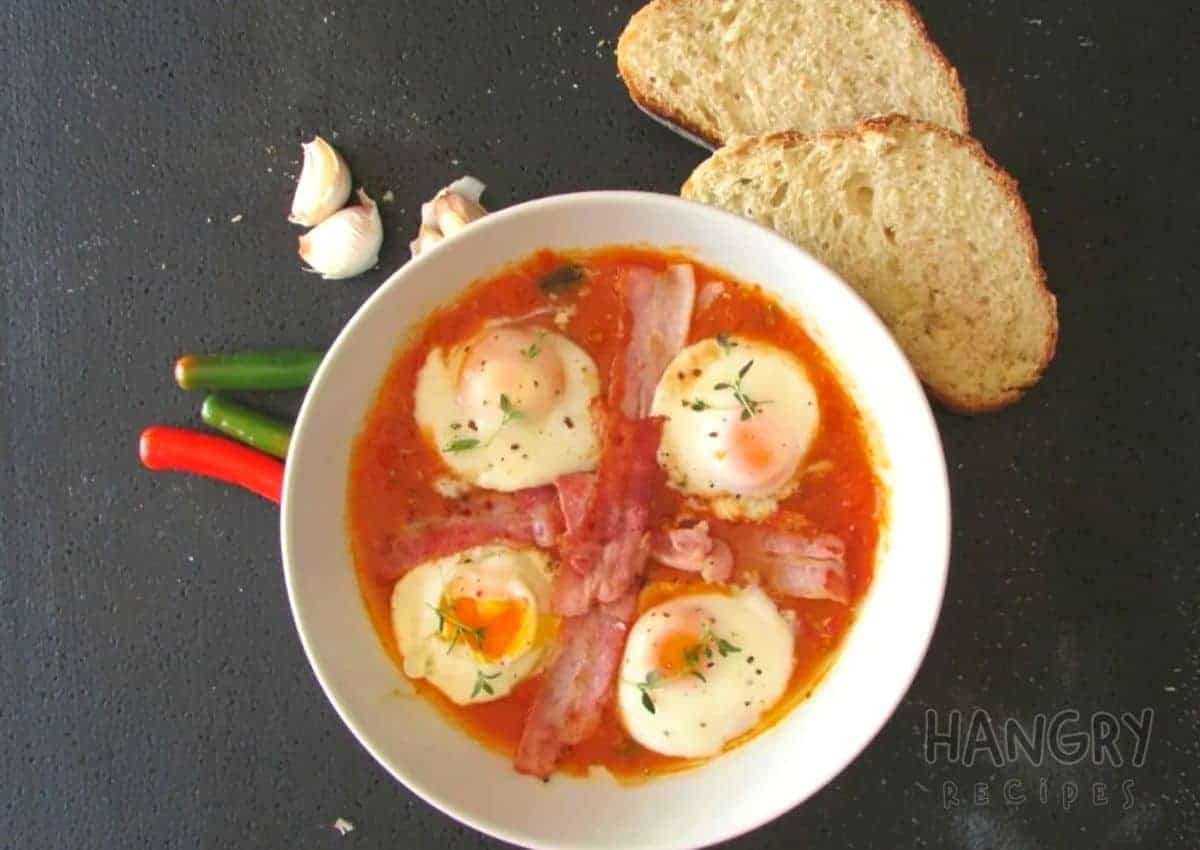 Easy Poached Eggs with spicy twist