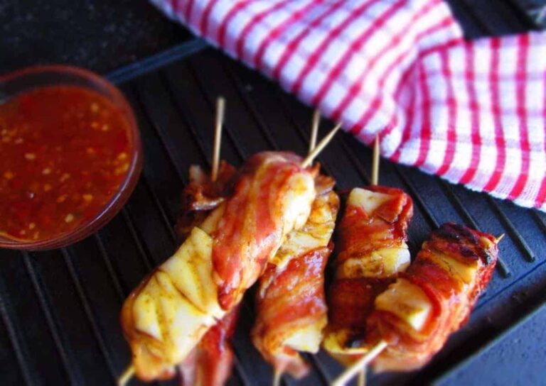 Bacon Halloumi Skewers an oh so juicy treat Hangry Recipes
