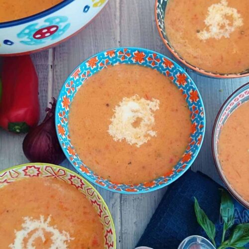 Creamy Red and Green Pepper Soup