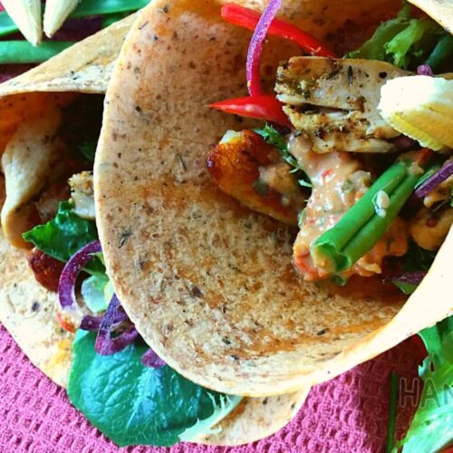 Healthy Mexican Burritos with Chicken and Halloumi Cheese