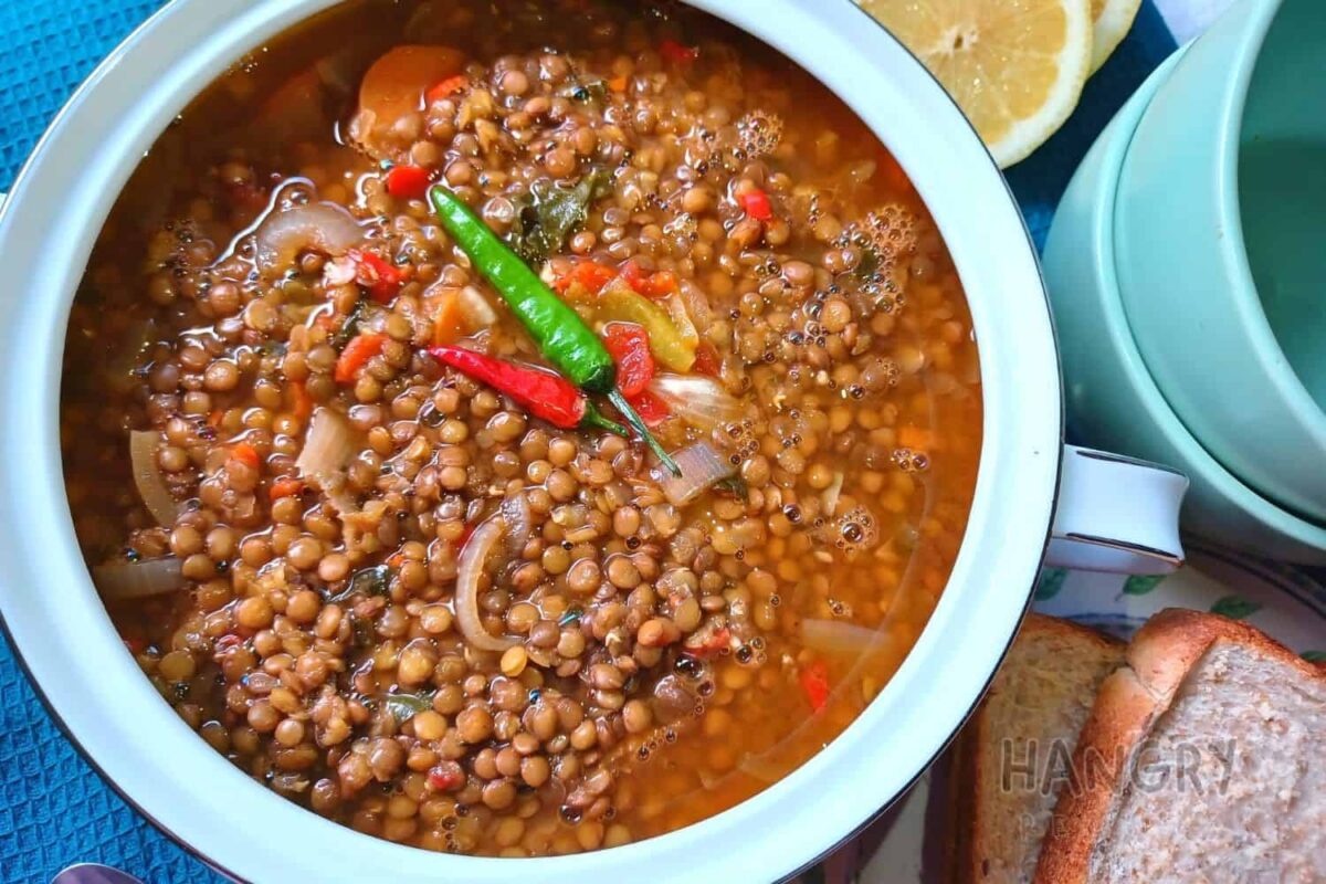 Protein Packed Lentil Soup: Enough to feed a crowd - Hangry Recipes