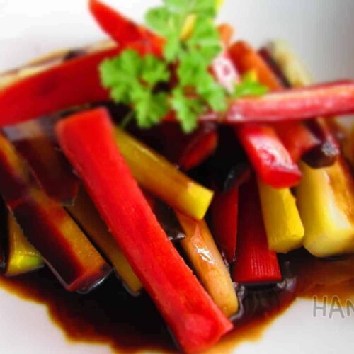 Rainbow Carrots Smothered in a Balsamic Reduction
