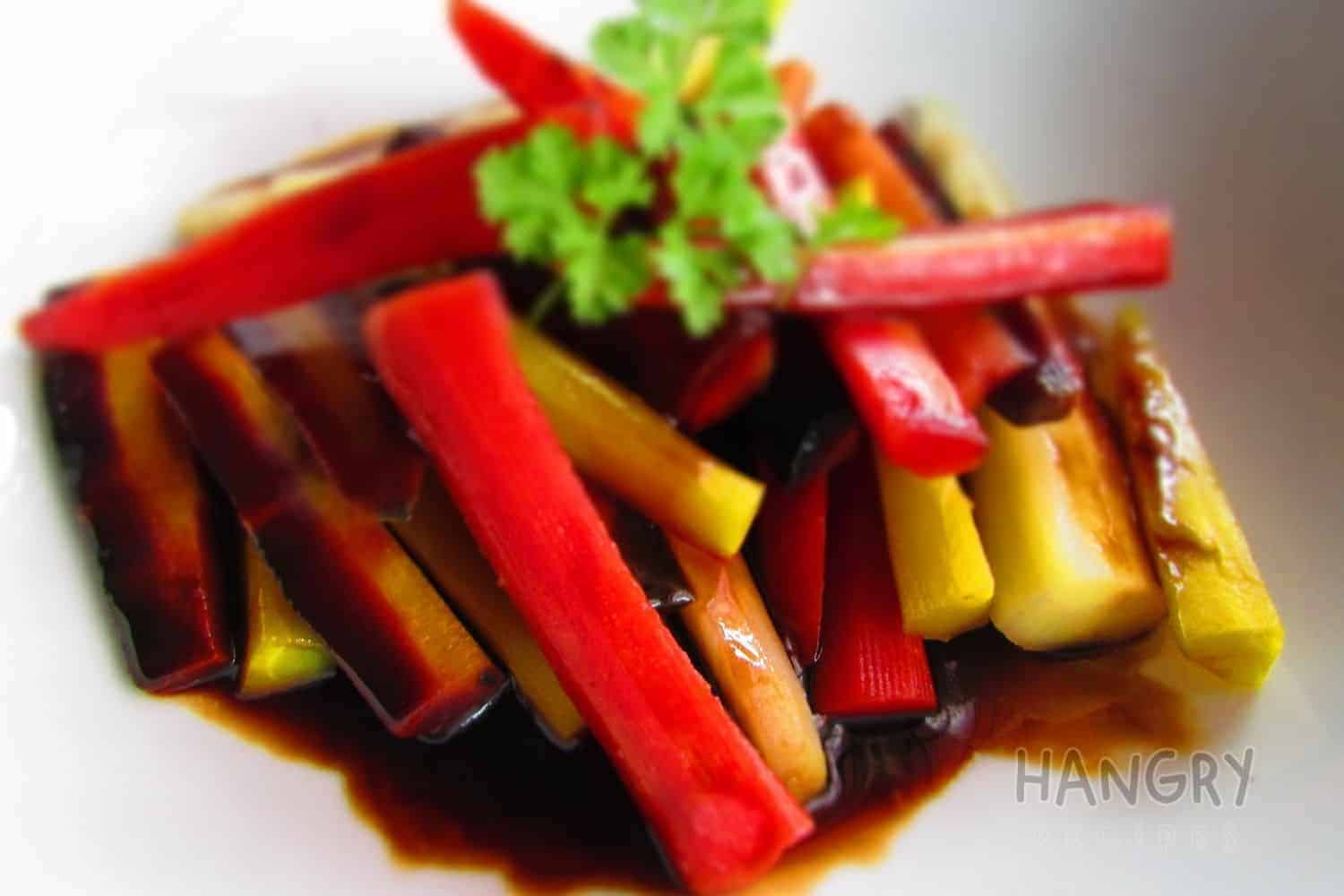 Rainbow Carrots Smothered in a Balsamic Reduction