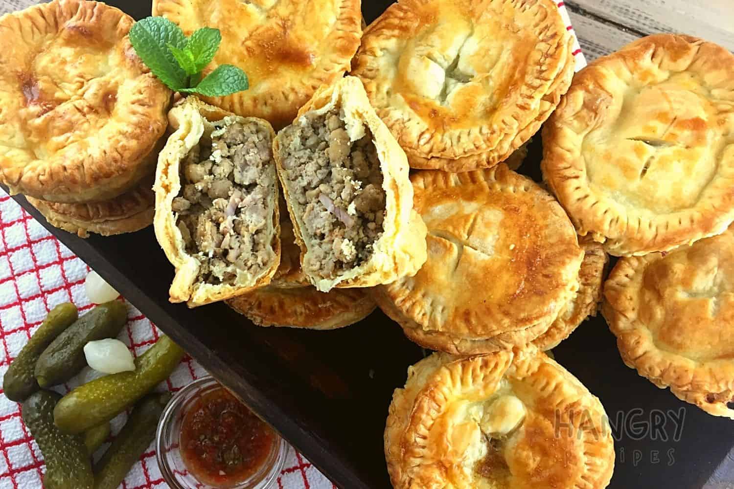 Spicy Pork Pies Filled With Diced Bacon