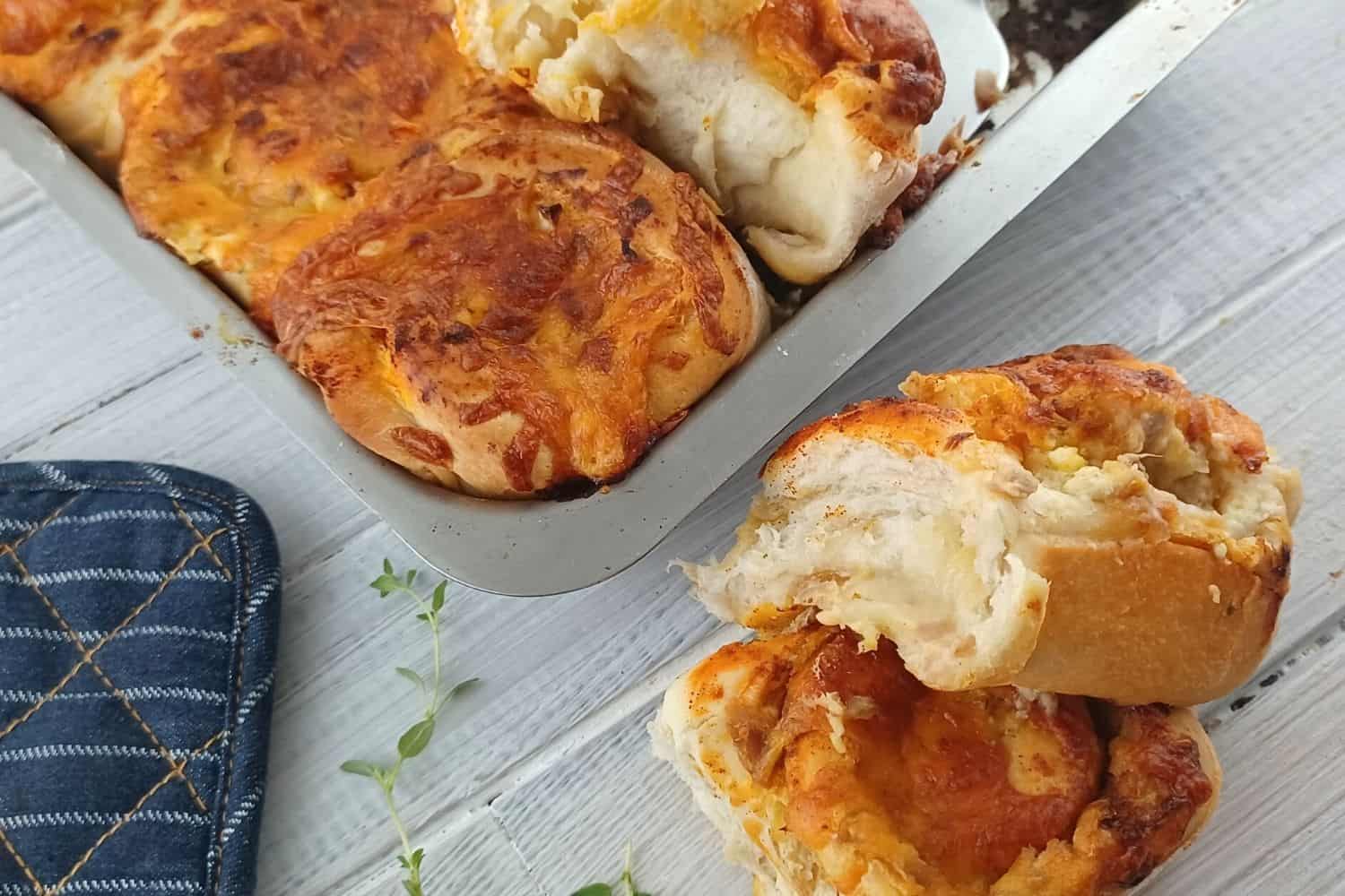 Creamy Tuna and Cream Cheese Freshly Baked Bread Rolls