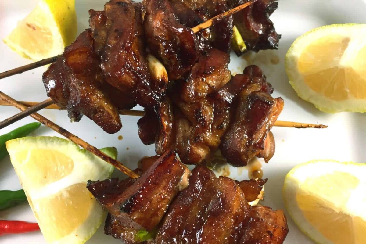 Marinated Lemongrass Infused Grilled Pork Belly Skewers Hangry Recipes