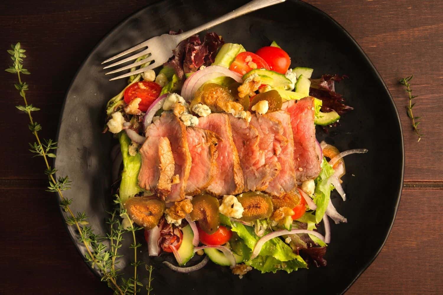 Roasted Beef, Fig, Walnut & Blue Cheese Salad