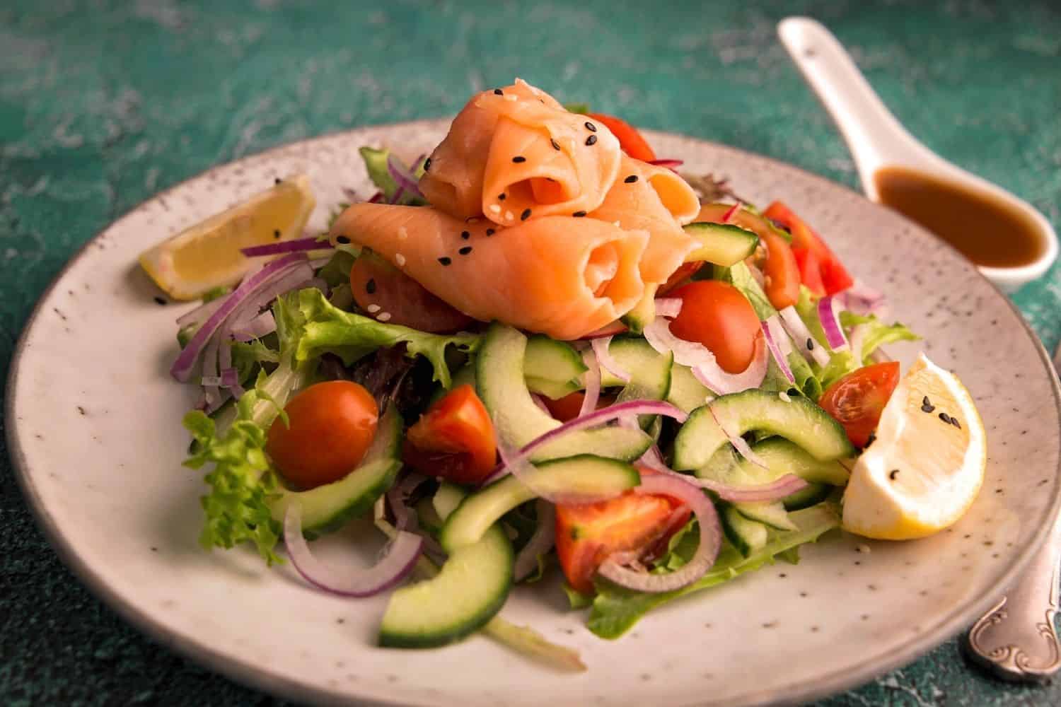 Smoked Salmon Trout Salad with Granadilla Dressing ...