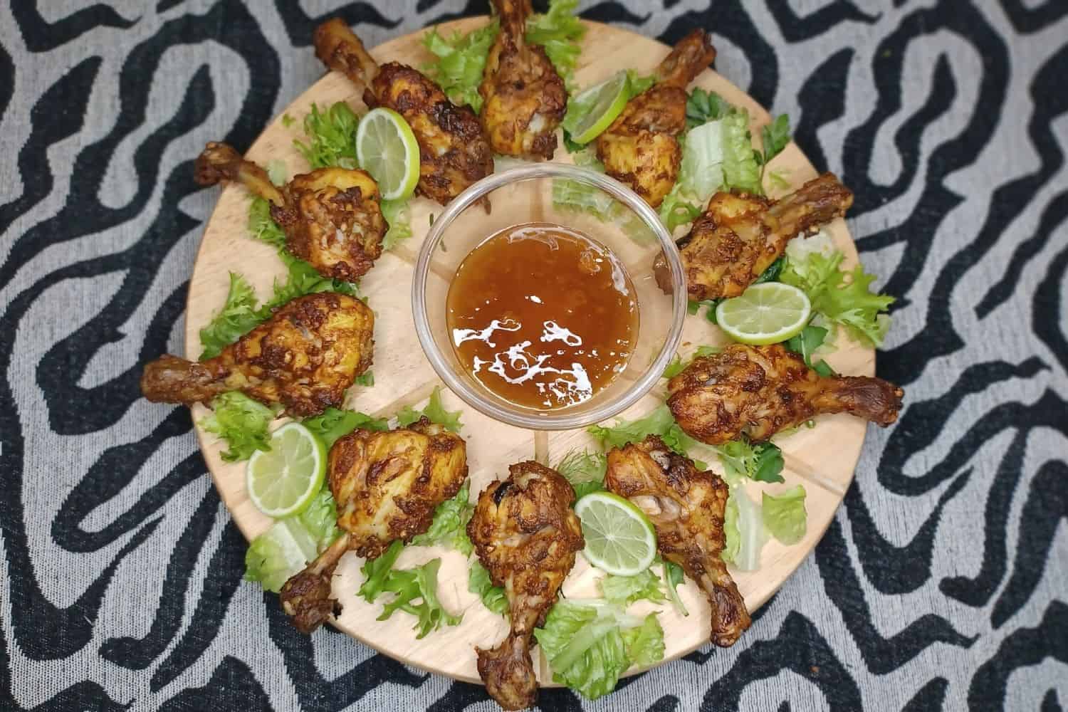Tandori Chicken Drumstick with Peach Chutney