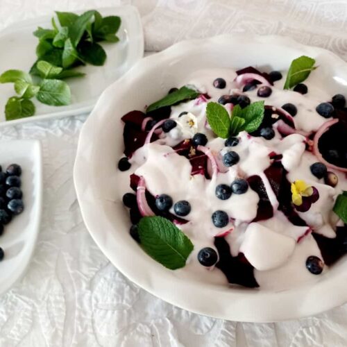 Beetroot Salad With Berries and Yogurt