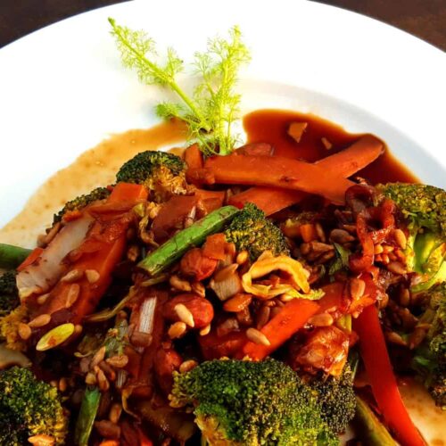 Saucy Broccoli and Carrot Stir-Fry with Ginger