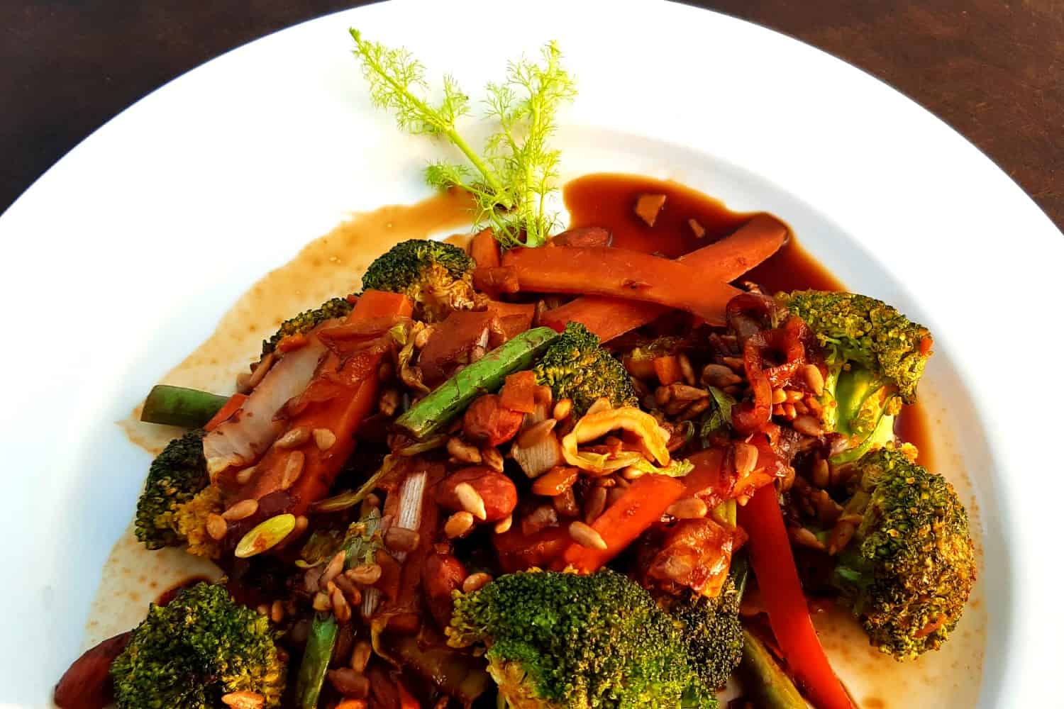 Saucy Broccoli and Carrot Stir-Fry with Ginger