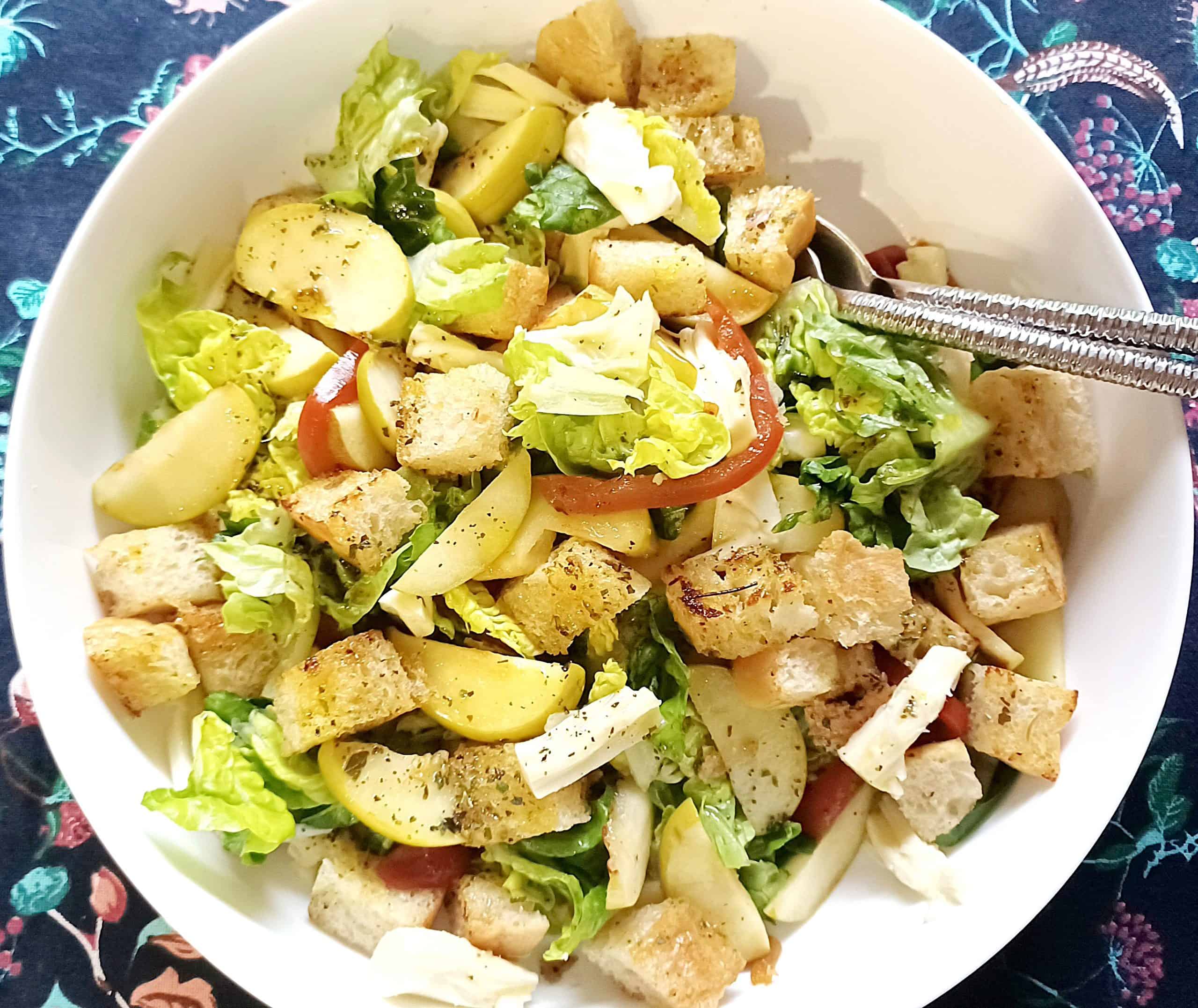 Crunchy Apple and Ciabatta Salad