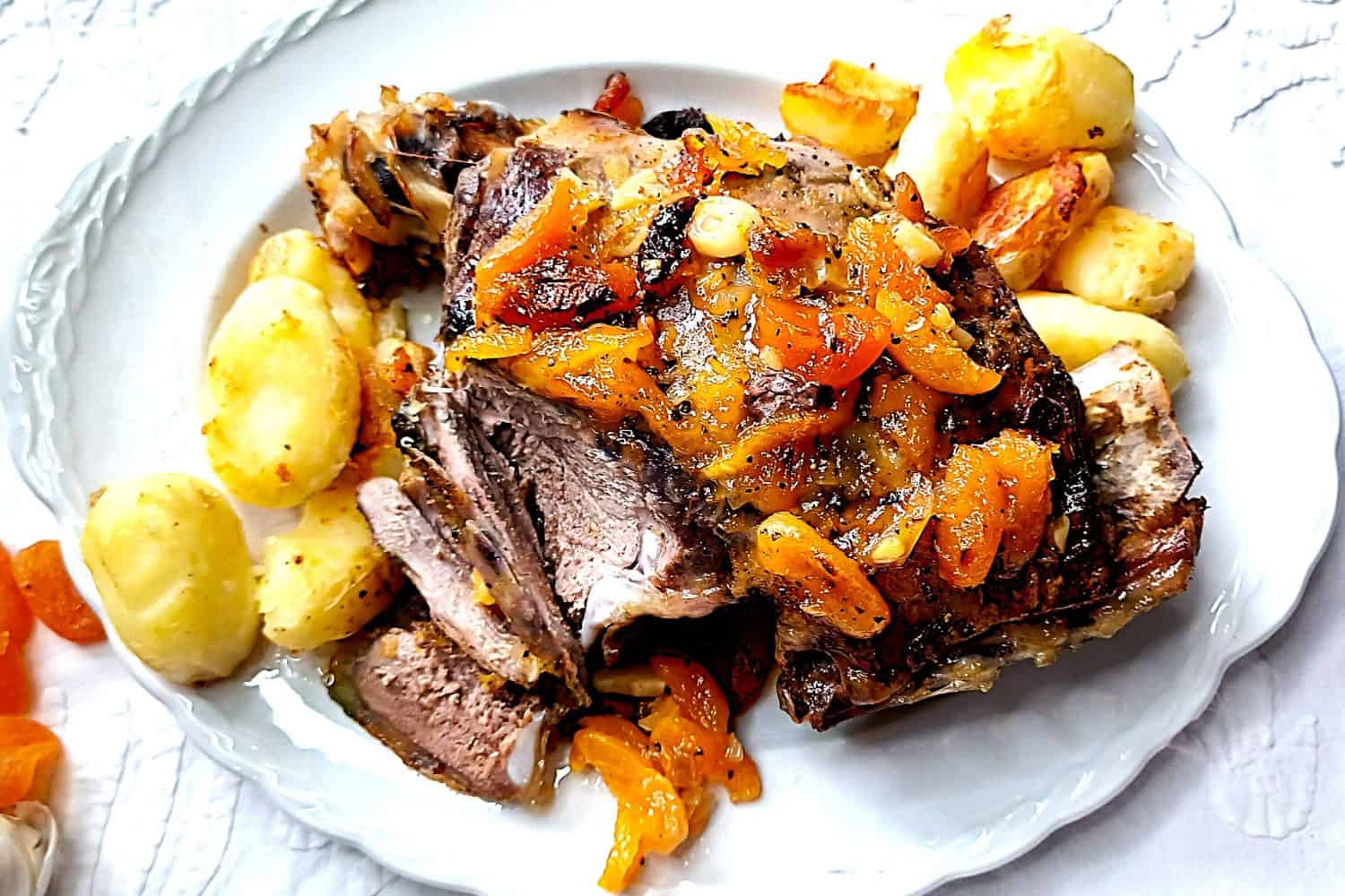 Apricot-Glazed Leg of Lamb