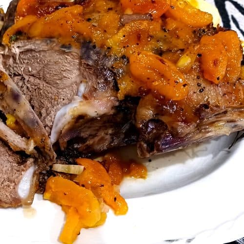 South African Apricot-Glazed Leg of Lamb