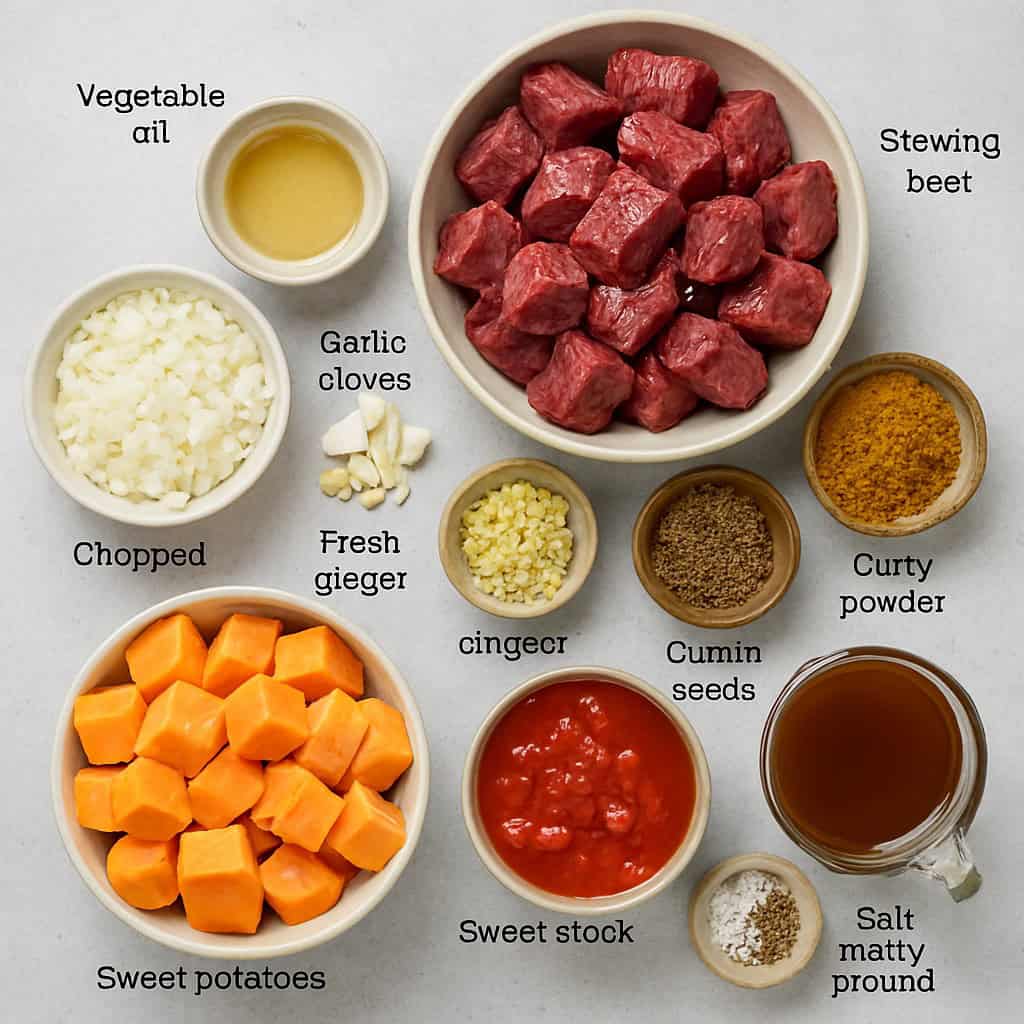 One-Pot Beef and Sweet Potato Curry Delight