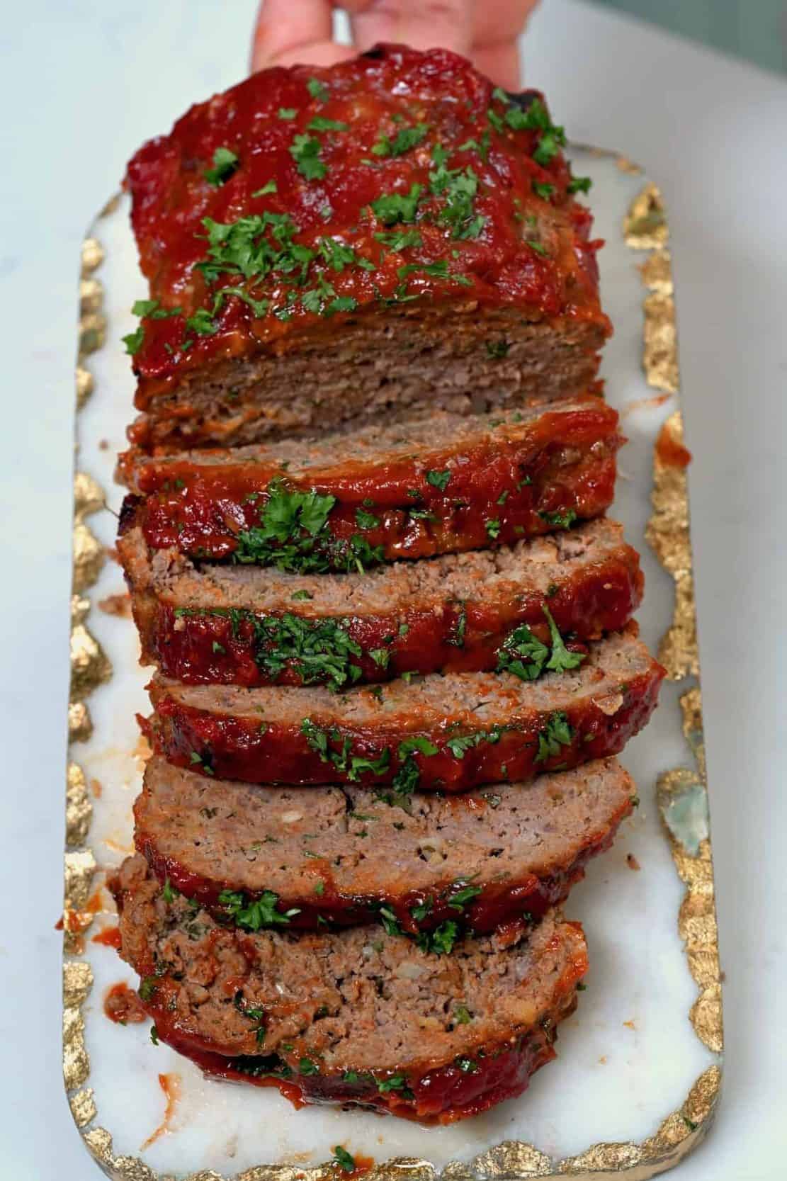 Meatloaf sliced