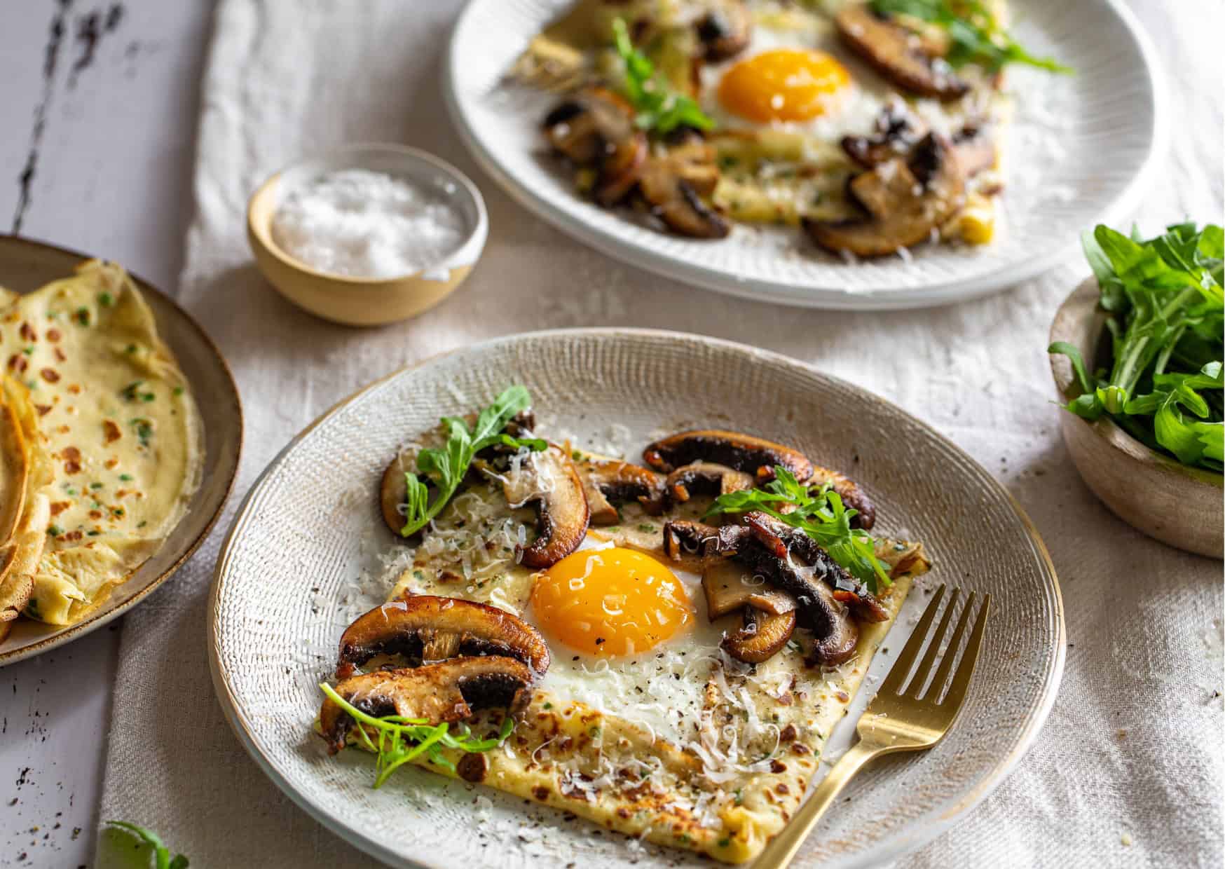 Savoury Mushroom Loaded Crêpes